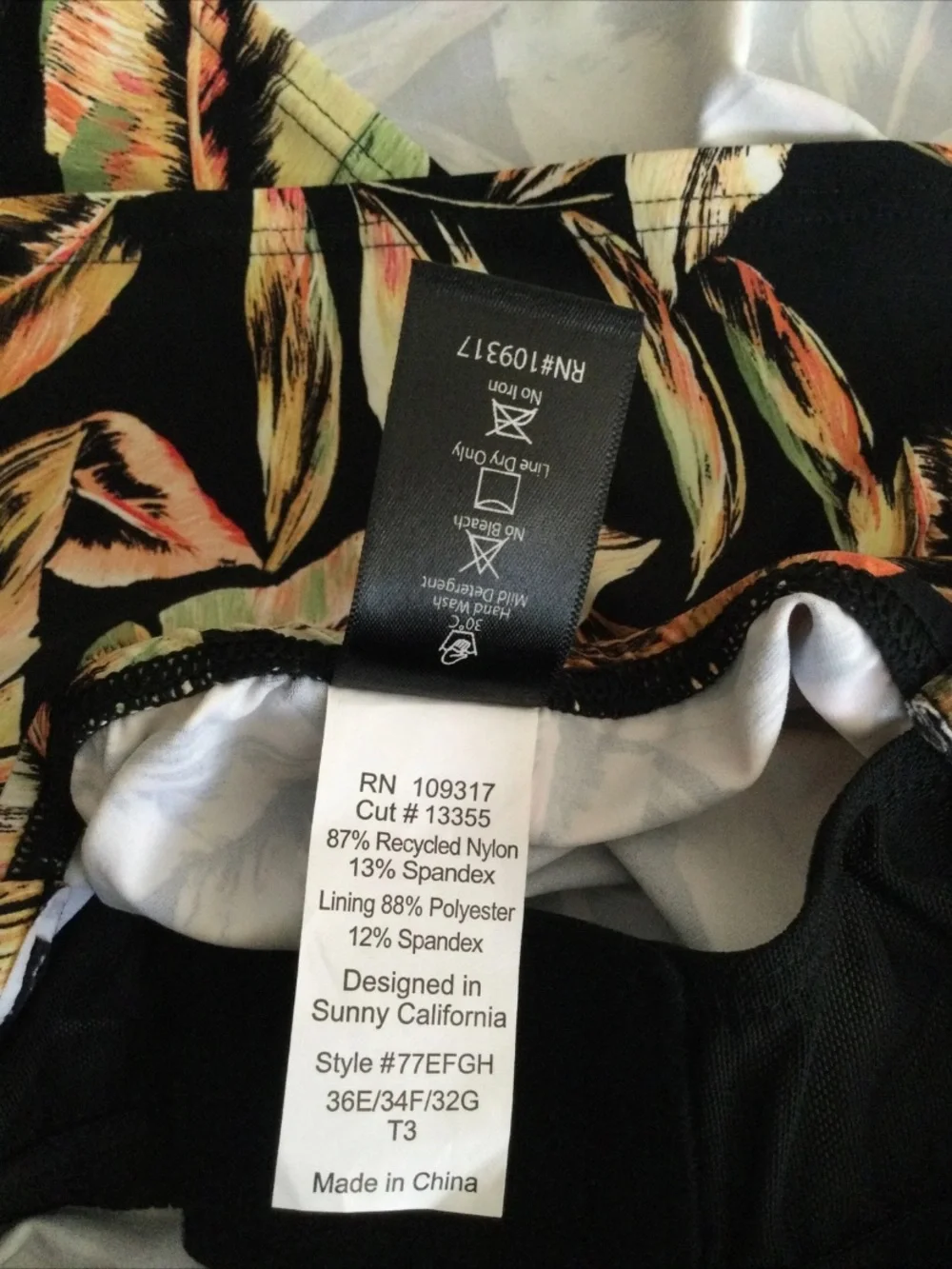 Sunsets Retro Retreat Underwire Tankini Size 36E/34F/32G